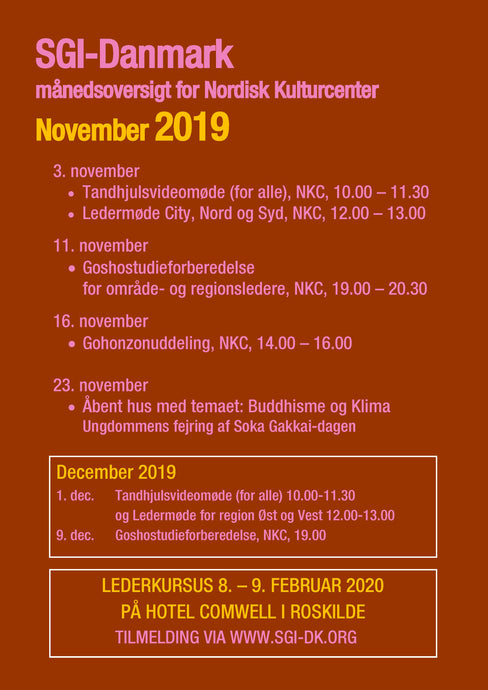SGI-Danmark månedsoversigt november og december 2019