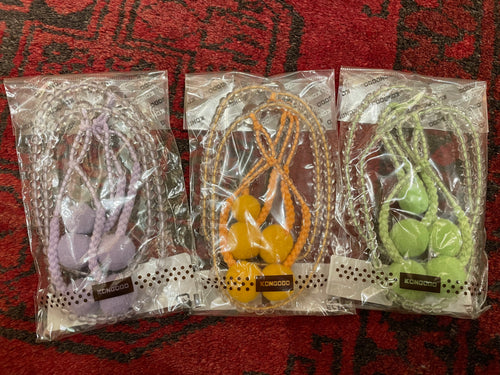Prayer Beads klar plastic farvede kvaster S