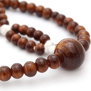 Buddhist prayer beads laminated red brown